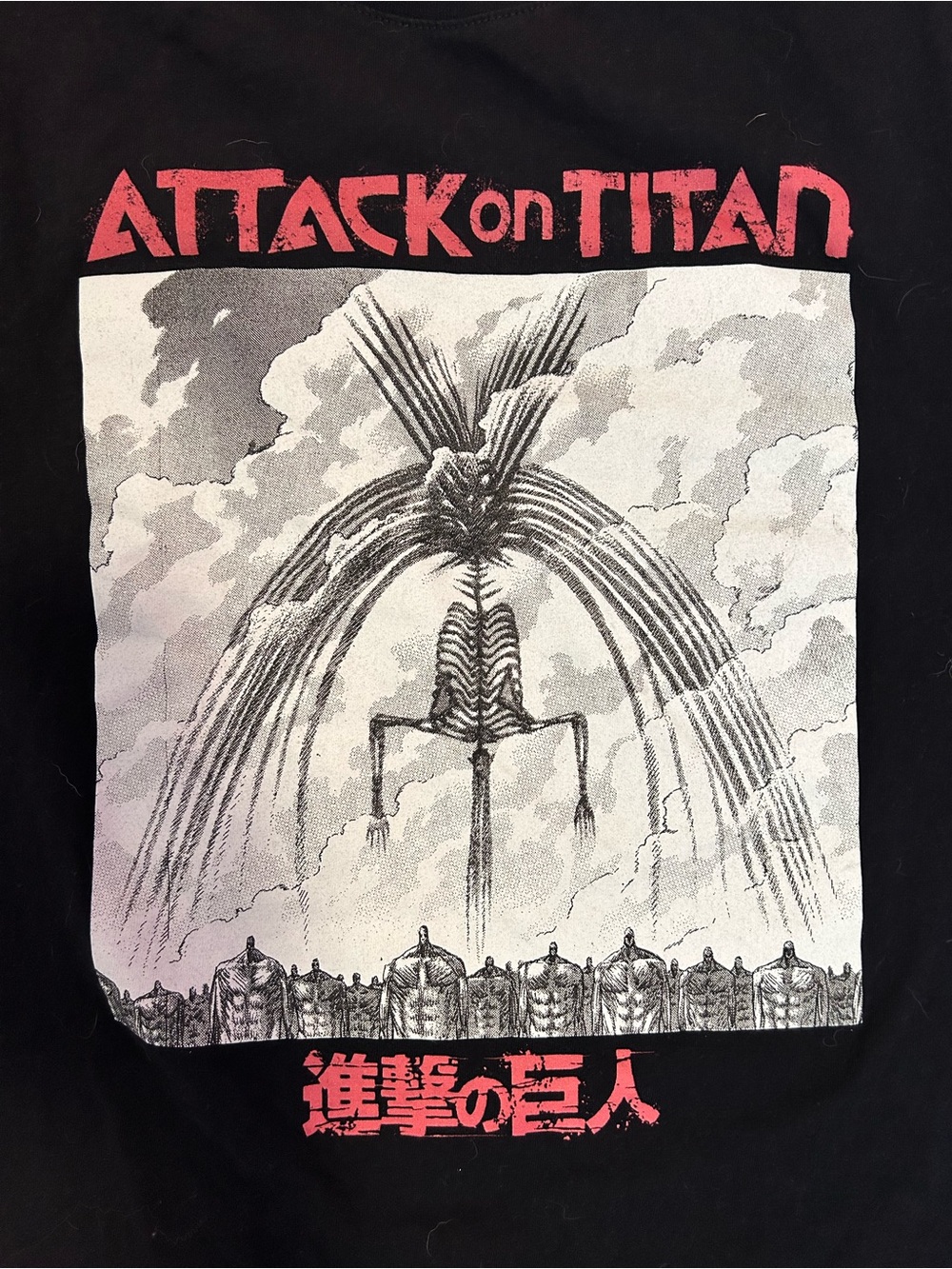 Hot Topic Black and Red Attack on Titan Graphic Tee